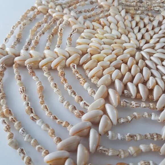 Vintage Cowrie Sea Shell 12 inch Trivet - Picture 8 of 10